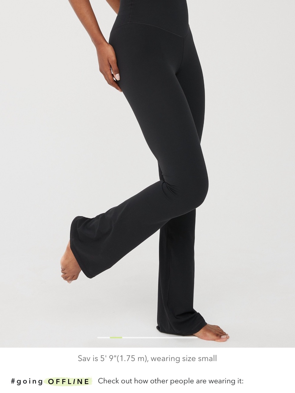 aerie Black High-Rise Flare Leggings